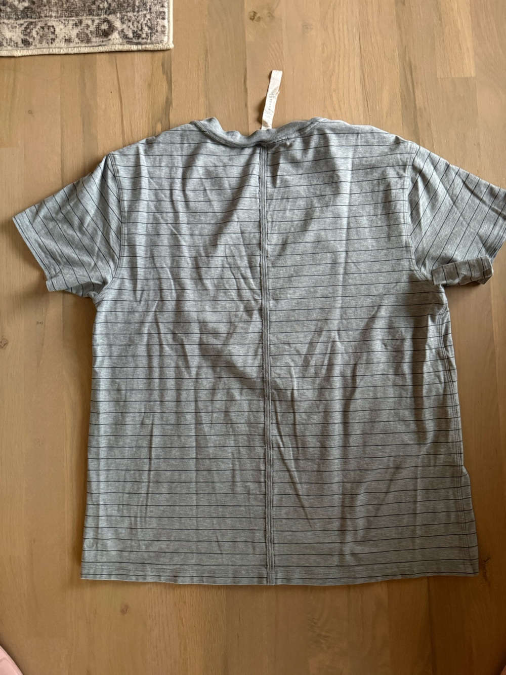 Lululemon all yours Striped Gray Crewneck T-Shirt - Picture 2 of 4